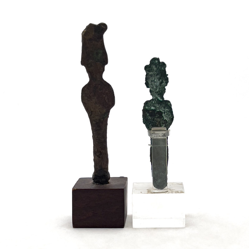 Ancient Bronze Osiris Figures, Group of 2