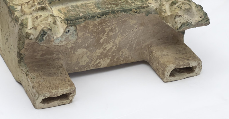 Chinese Han Dynasty funerary Green Glazed House Model, with pedestal