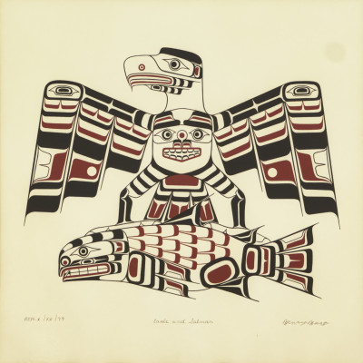 Image for Lot Henry Hunt - Eagle and Salmon