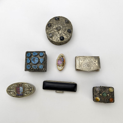Collection of Snuff Boxes, Group of 8