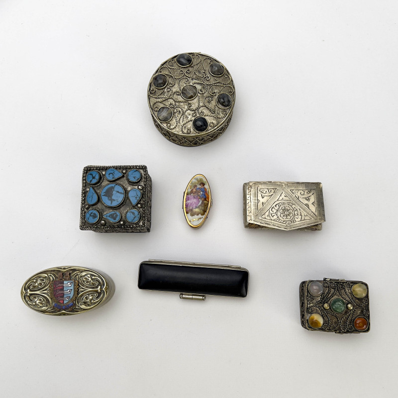 Collection of Snuff Boxes, Group of 8