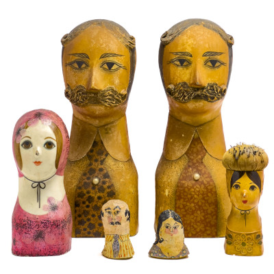 Image for Lot Gemma Taccogna and Others - Paper Mache Busts, Group of 6