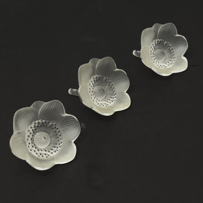 Lalique &amp; Val St. Lambert - Pair of Candlesticks and Paperweights, Group of 5