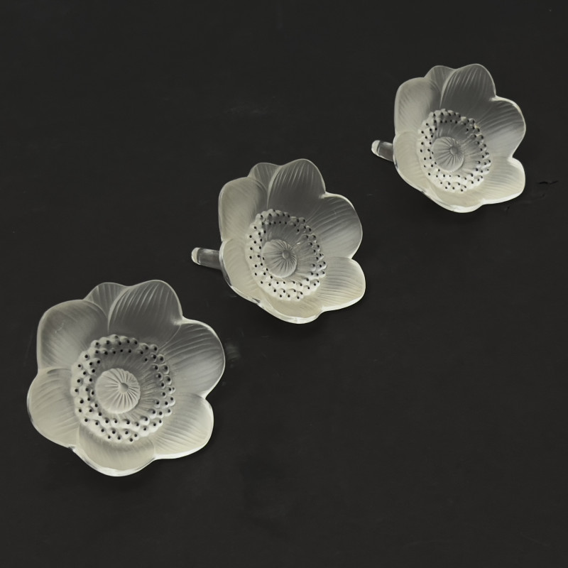 Lalique &amp; Val St. Lambert - Pair of Candlesticks and Paperweights, Group of 5