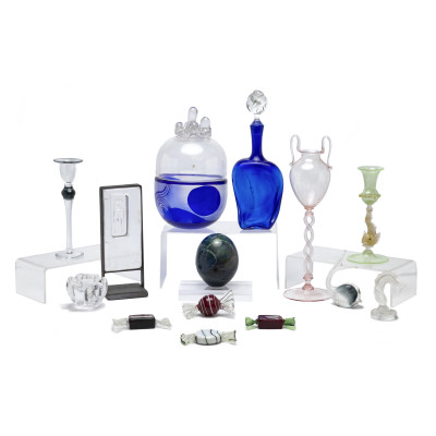 Lalique and Others - Art Glass, Group of 14