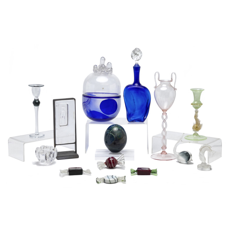 Lalique and Others - Art Glass, Group of 14