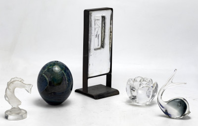 Lalique and Others - Art Glass, Group of 14