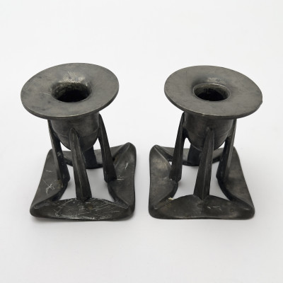 Archibald Knox - Tudric Candlesticks for Liberty &amp; Co., Pair