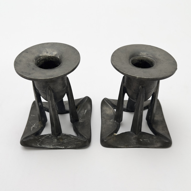 Archibald Knox - Tudric Candlesticks for Liberty &amp; Co., Pair