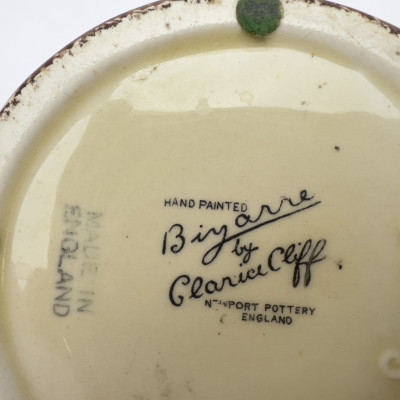 Clarice Cliff - Bizarre Lotus Jug and Vase in &quot;Coral Firs&quot;