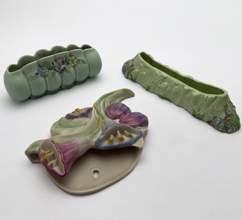 Clarice Cliff - Newport Pottery Ceramic Vessels with Floral Motifs, Group of 6