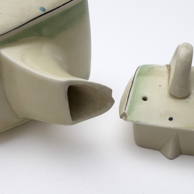 Clarice Cliff - Wilkinson Ceramic Tea Set and Bizarre Tureen, Group of 4