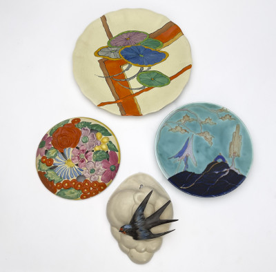 Clarice Cliff - Ceramic Vessels in Various Patterns, Group of 7