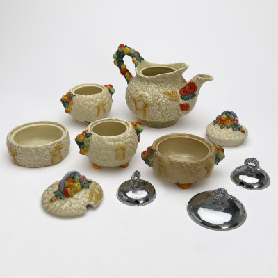 Clarice Cliff - Collection of Ceramic Serving Dishes in &quot;Celtic Harvest,&quot; Group of 10