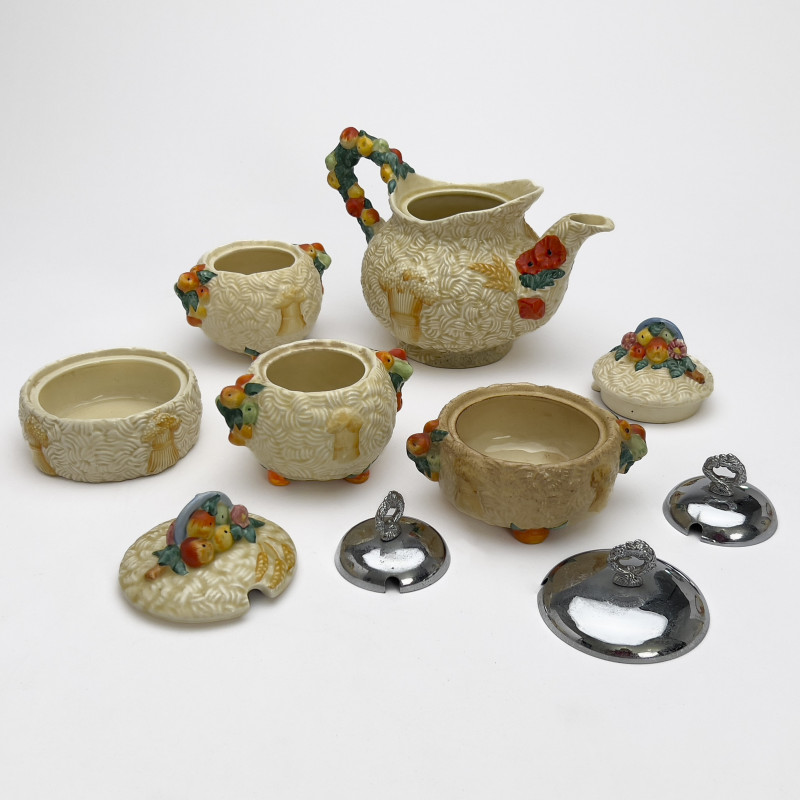 Clarice Cliff - Collection of Ceramic Serving Dishes in &quot;Celtic Harvest,&quot; Group of 10