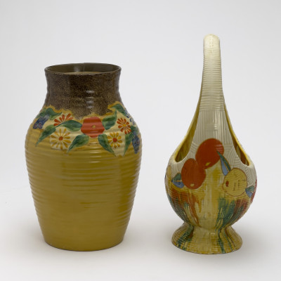 Clarice Cliff - Bizarre Isis Vase and Gaiety Basket