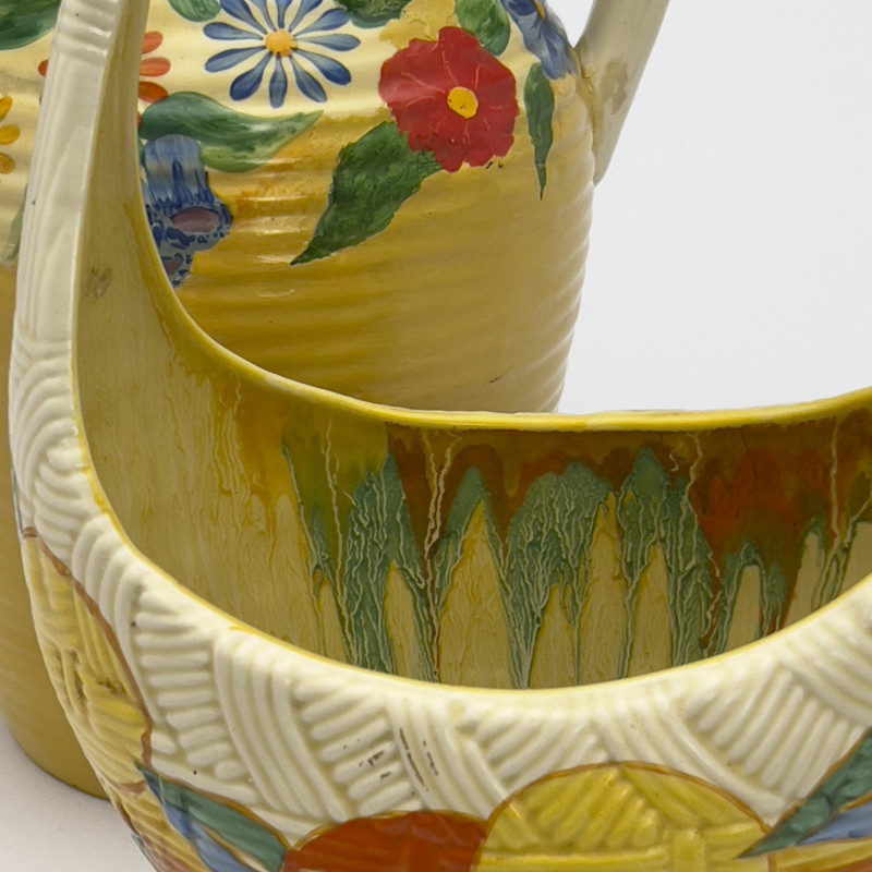 Clarice Cliff - Bizarre Isis Vase and Gaiety Basket