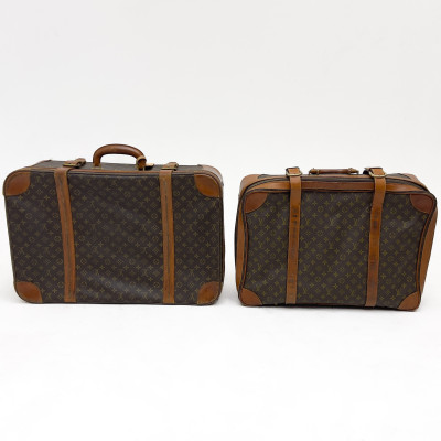Louis Vuitton - Leather Strap Soft-Side Luggage Case, Pair