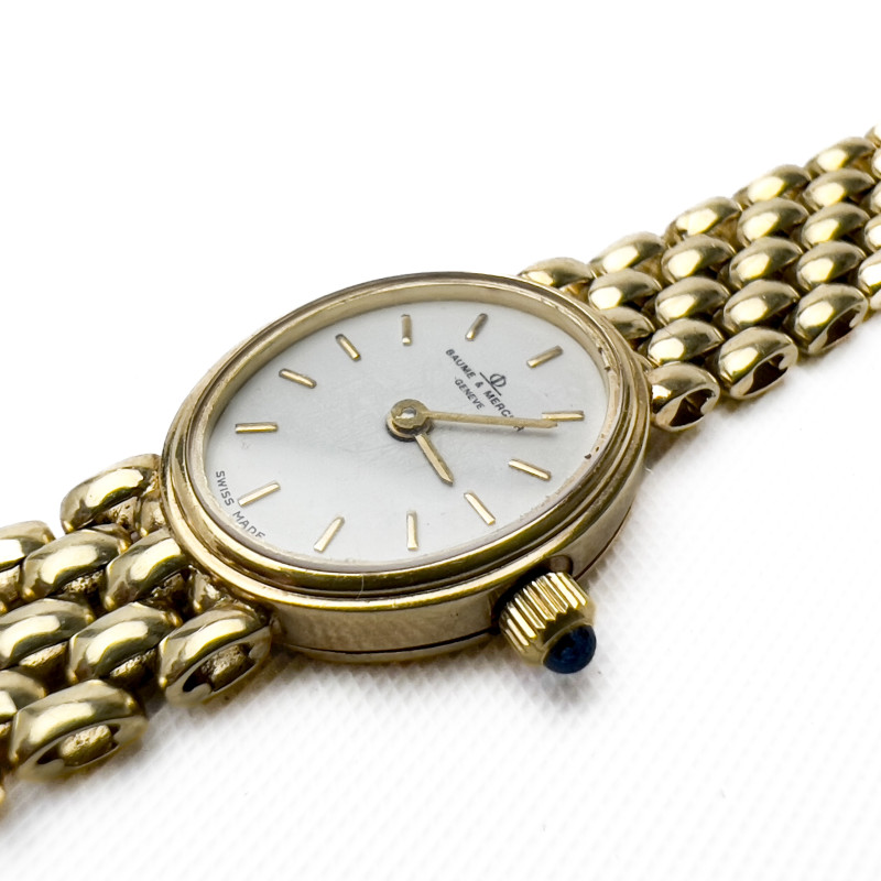 Baume &amp; Mercier - Oval Faced Women&apos;s Watch in 14k Yellow Gold