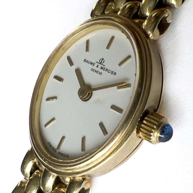 Baume &amp; Mercier - Oval Faced Women&apos;s Watch in 14k Yellow Gold