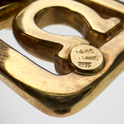 Gold Pendant and Pin