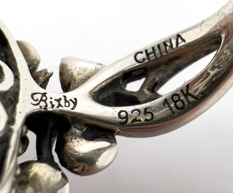 Barbara Bixby - Sterling and 18K Gold Abalone Skull Ring and Bracelet