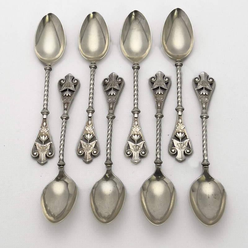 J.M. Van Kempen &amp; Sons - Sterling Silver Demitasse Spoons (8)