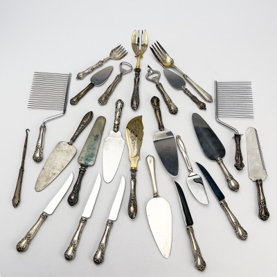 Image for Lot Weighted Silver Flatware, Group of 24