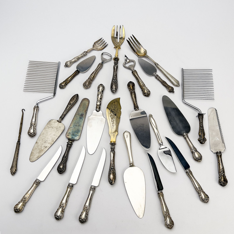 Weighted Silver Flatware, Group of 24