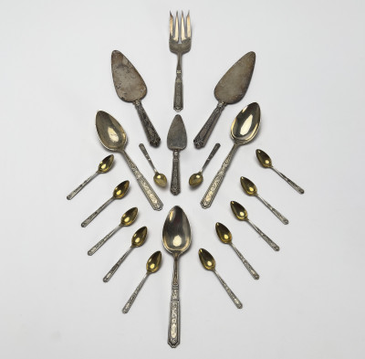 Image for Lot Gorham - Partial Silver Flatware Service