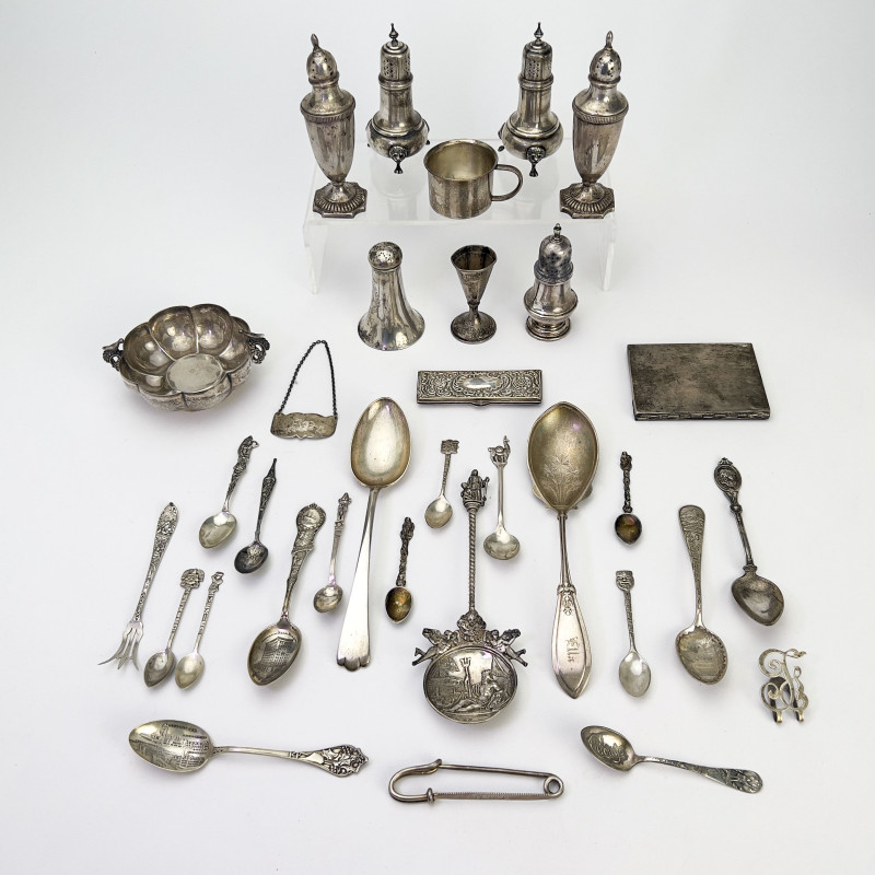 Silver Flatware and Serviceware, Group of 30+