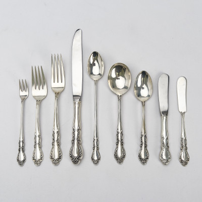 Image for Lot Rogers Silver Old Charleston Flatware, Near Complete Set