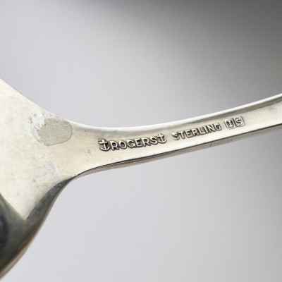 Rogers Silver Old Charleston Flatware, Near Complete Set