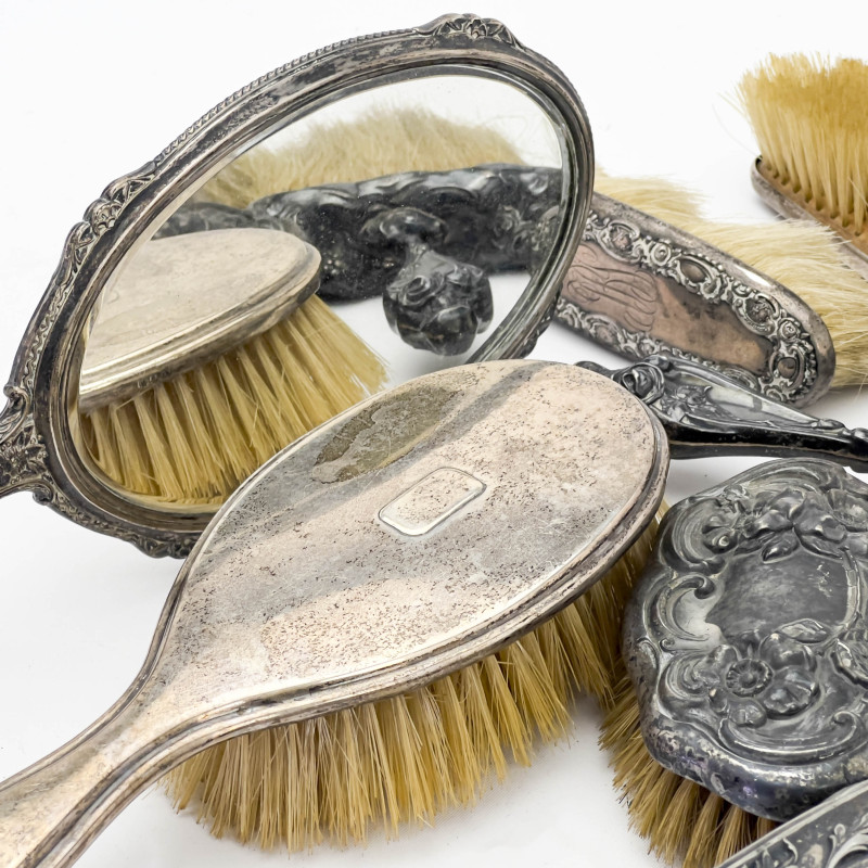 Silver Vanity Items, Group of 8