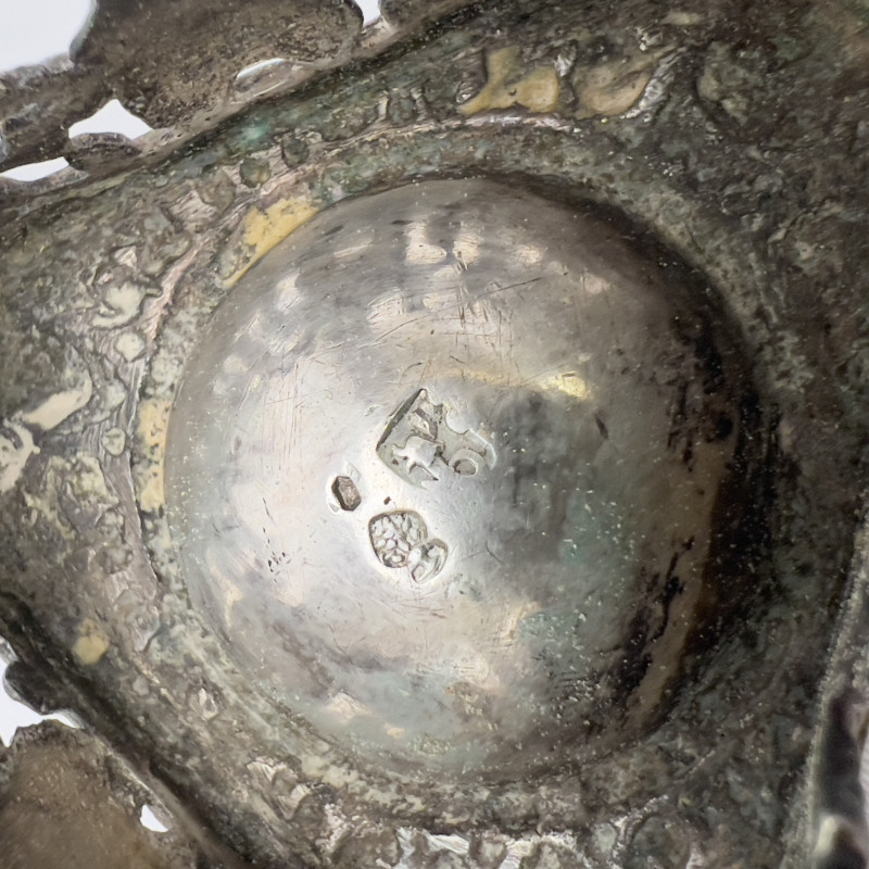 Group of Silver Salt Shakers and Cellars With Two Spoons