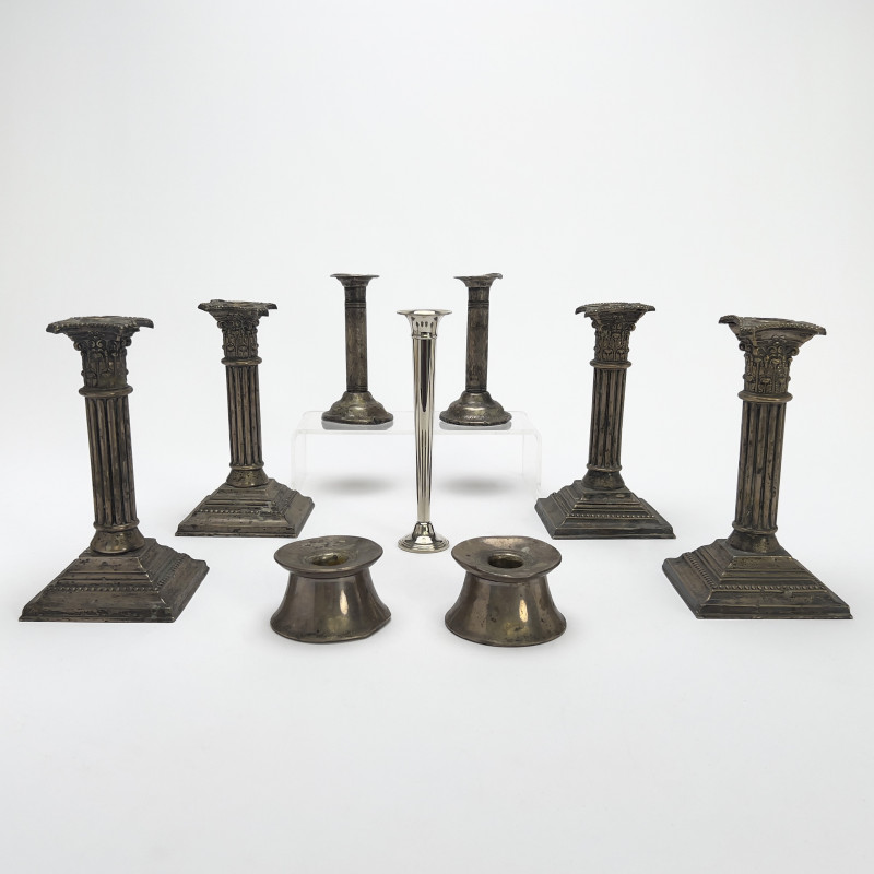 Group of Weighted Sterling Decorative Tabletop Items
