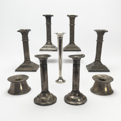 Group of Weighted Sterling Decorative Tabletop Items