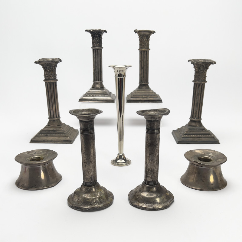 Group of Weighted Sterling Decorative Tabletop Items