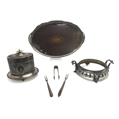 Image for Lot Victorian Silverplate, Group of 6