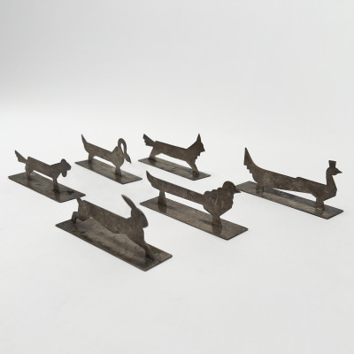 Image for Lot Sterling Knife Rests with Animal Motifs