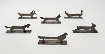 Sterling Knife Rests with Animal Motifs