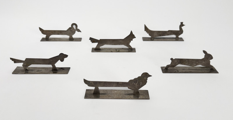 Sterling Knife Rests with Animal Motifs