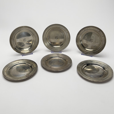 Image for Lot Gorham - 6 Silver plates