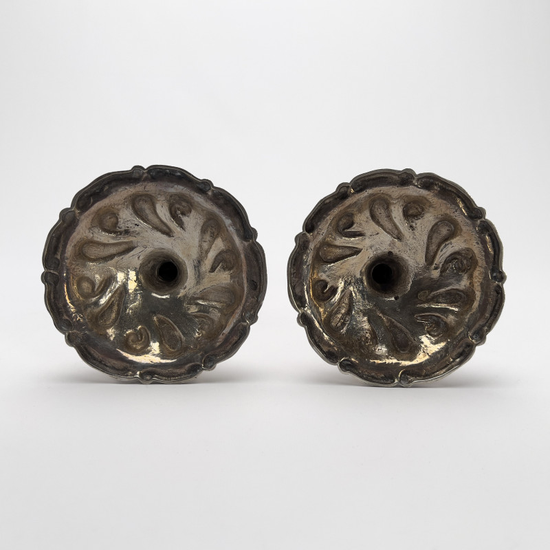 Howard &amp; Co. - Silver Repousse Candlesticks