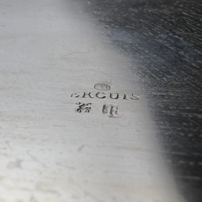 Silverplate Tea Service with Wood Handles