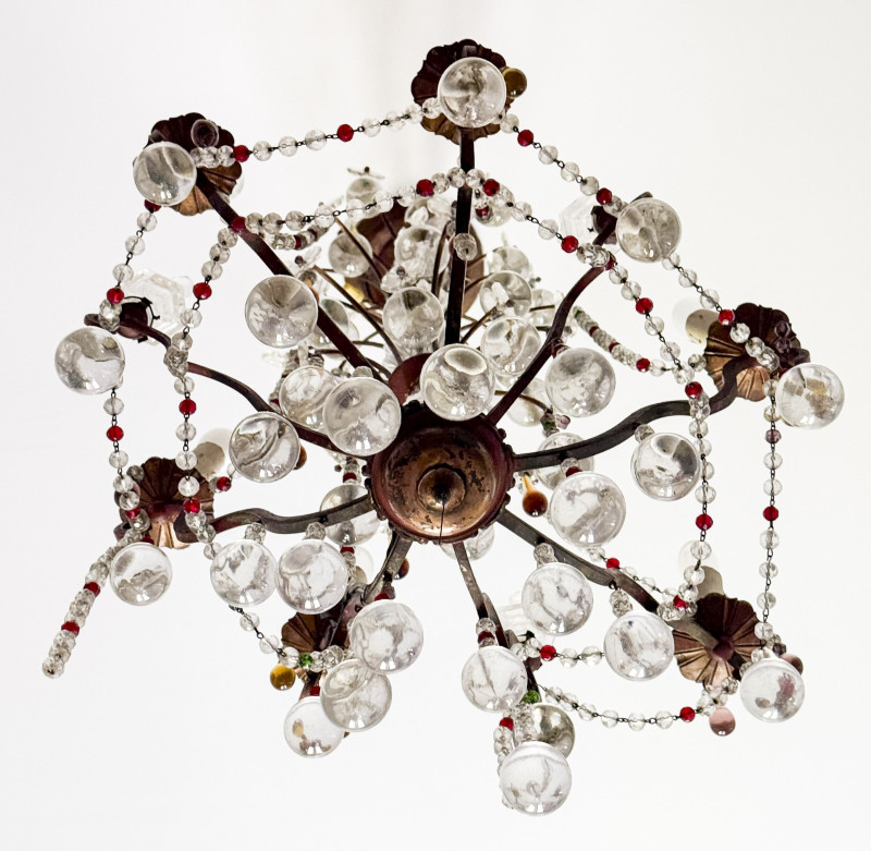 Crystal and Brass Chandelier