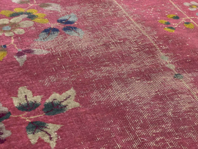 Magenta Nichols Carpet with Hanging Lamps