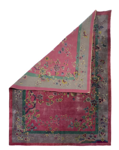 Magenta Nichols Carpet with Hanging Lamps