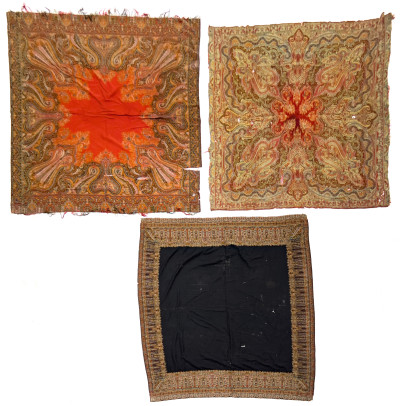 Victorian Paisleys and Shawls, Group of 3