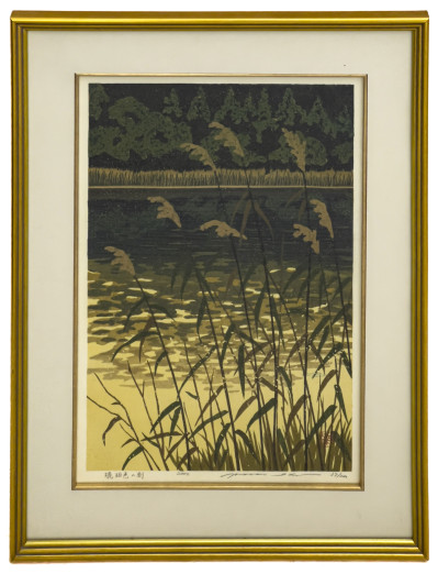 Masao Idō - Grasses at a Riverside